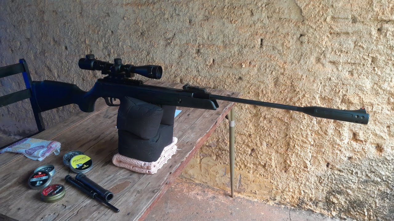 gas ram magnum Black Hawk com 3 tipos de chumbos agrupamento