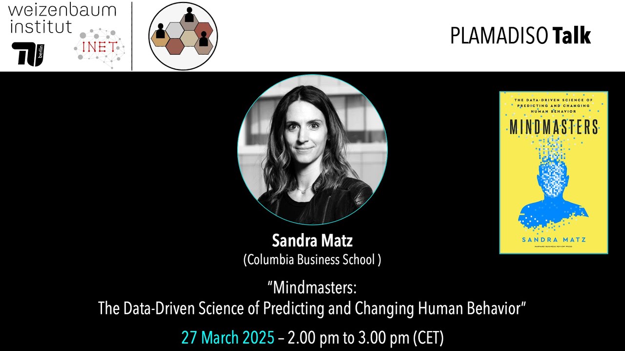 “Mindmasters: The Data-Driven Science of Predicting and Changing Human Behavior”, Sandra Matz