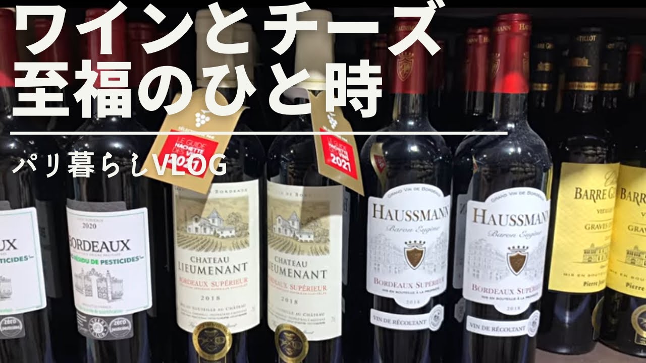 【パリ暮らしVLOG】フランスのチーズ紹介【即席ワインBAR 】自宅でワインとツマミで過ごす贅沢な時間…｜日本庭園 で日本気分