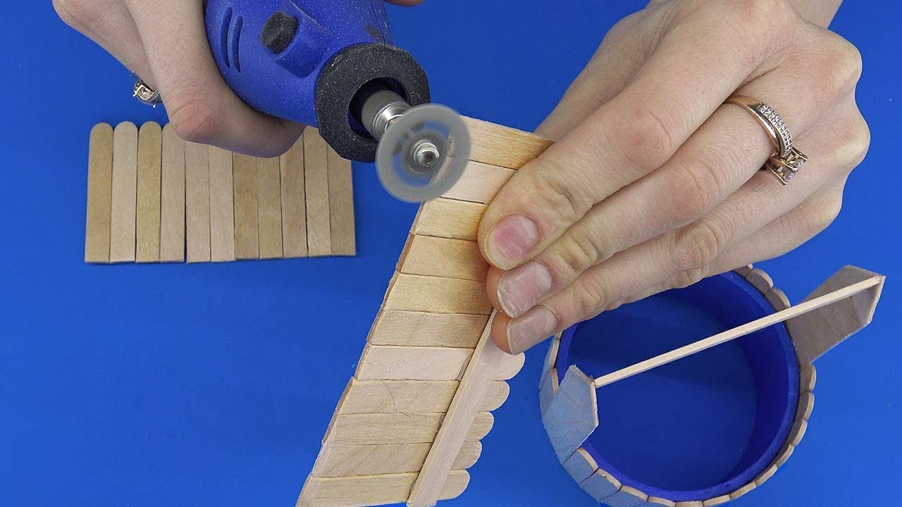 How to Make Popsicle Stick Idea I DIY Miniature Water Well Sticks
