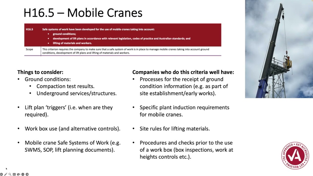 OFSC Webinar - Mobile Plant Safety Innovation and Tech - Part 2: WHS Accreditation Scheme Criteria