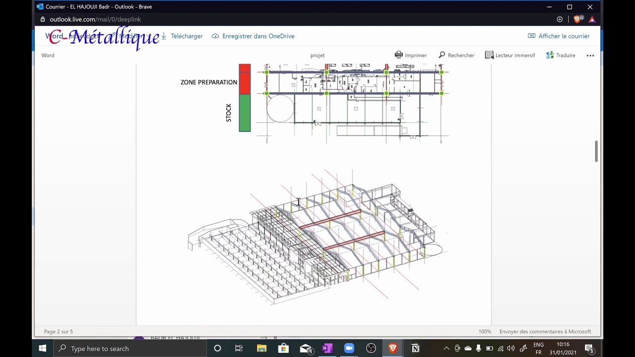 Projet hangar métallique bâtiment commercial