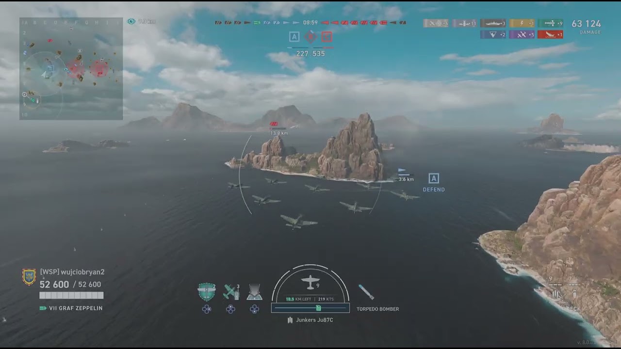 Graff Zeppelin 3100 XP i Krakenik🐙w prawie przegranej bitwie World of Warships Legends