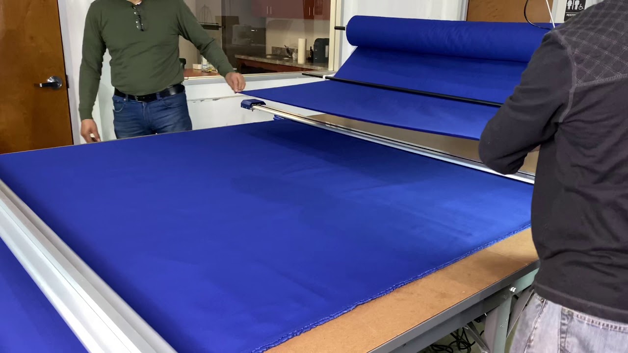 How to spread fabric easily, Cutting Table, Automatic end cutter