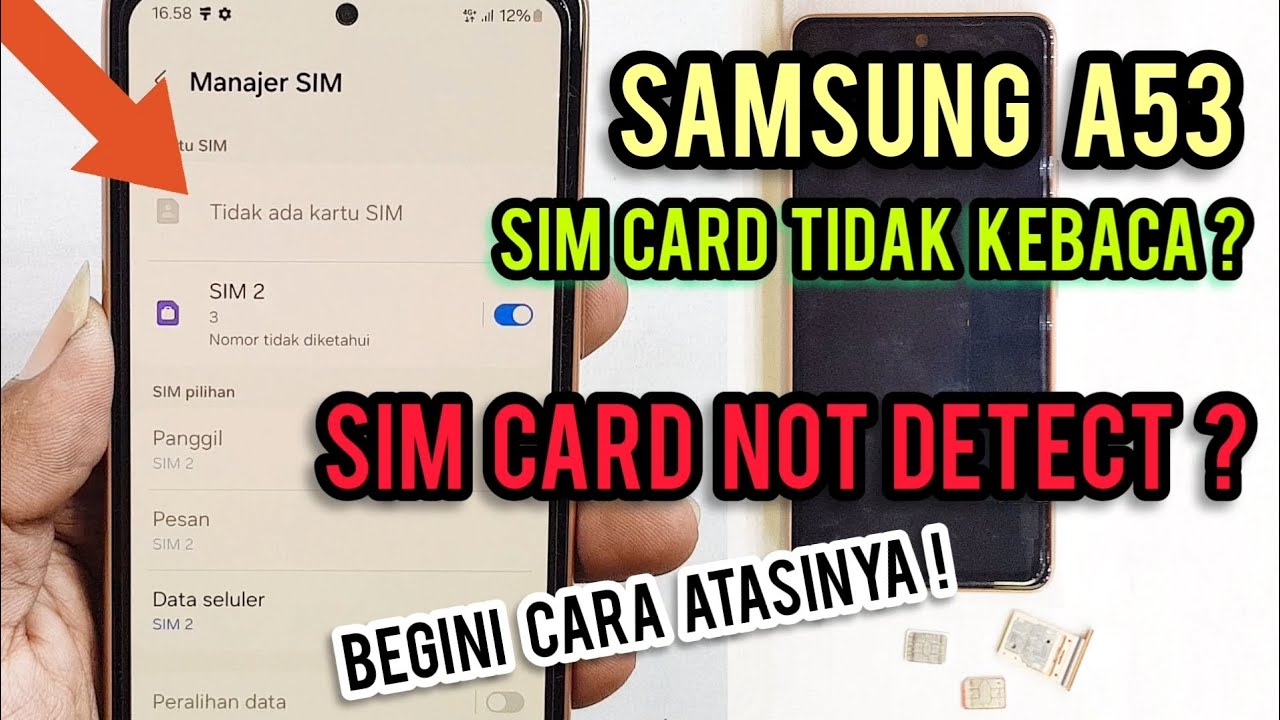 SAMSUNG A53 SIM CARD TIDAK KEBACA ‼ SIM CARD PROBLEM ‼ NO SIGNAL ‼