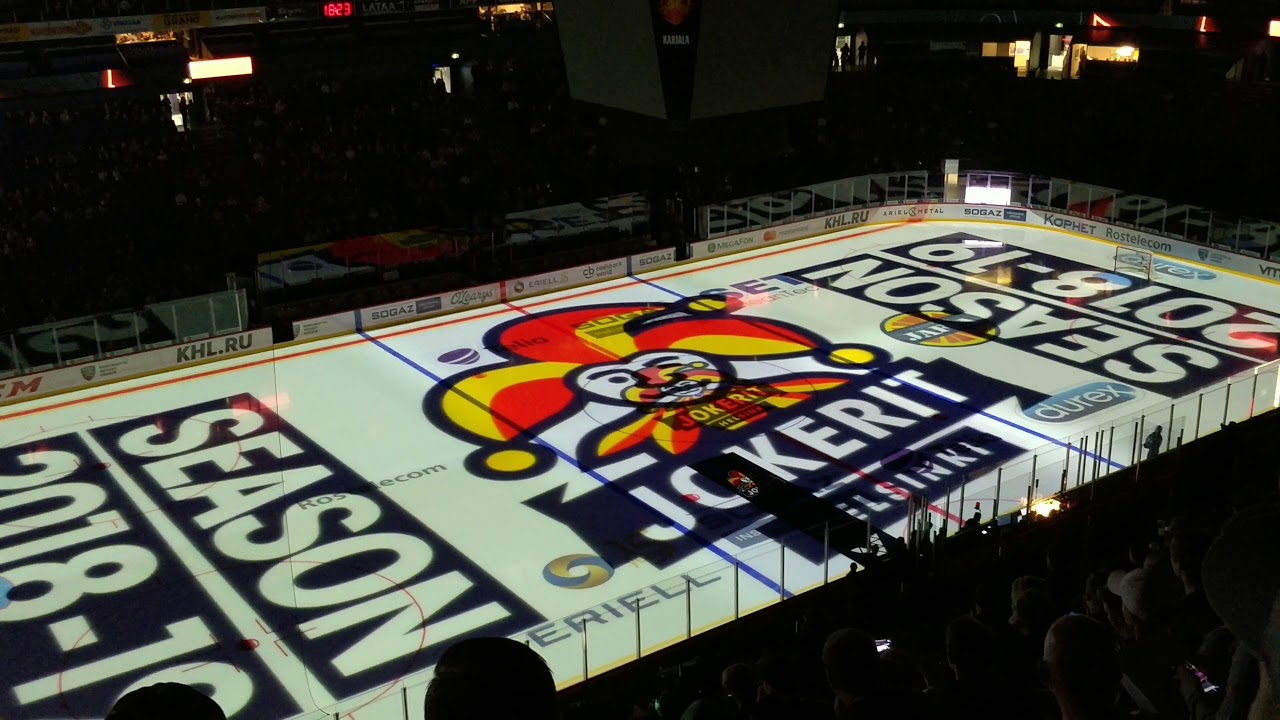 Jokerit pre-game show 2018-2019 with ice projection