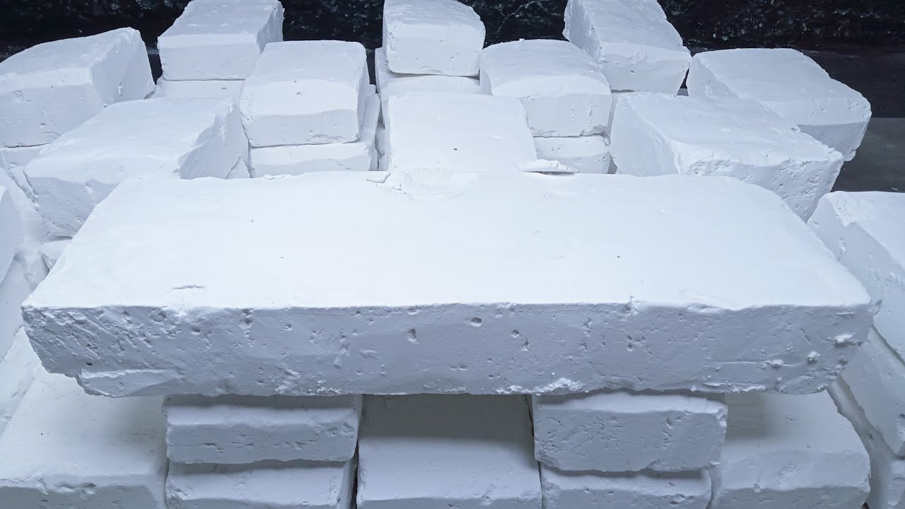 One Jumbo Block Soft White Gym Chalk Mass Crush | Crispy | Crunchy | Satisfying | ASMR