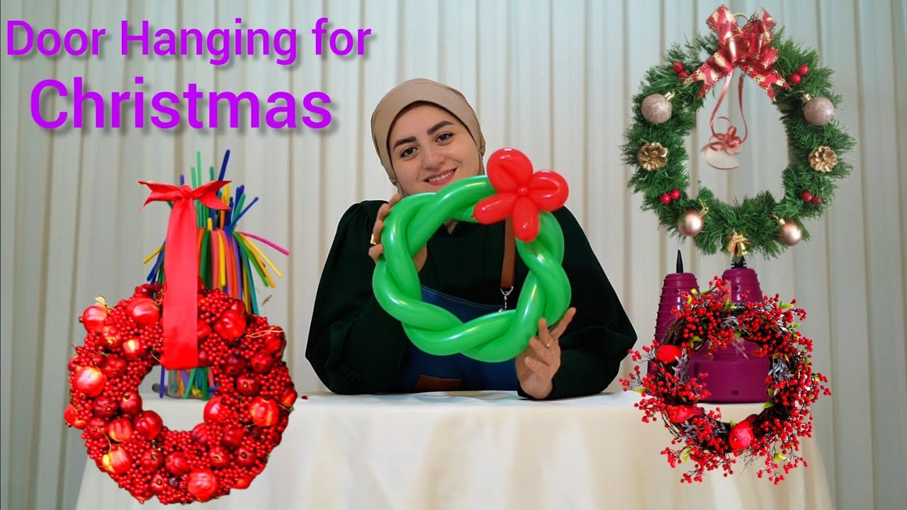 😍🚪DIY Door Hanging That Looks EXPENSIVE (But Isn’t) 😱✨#balloon#christmas #DIYDoorHanging #ViralCraft