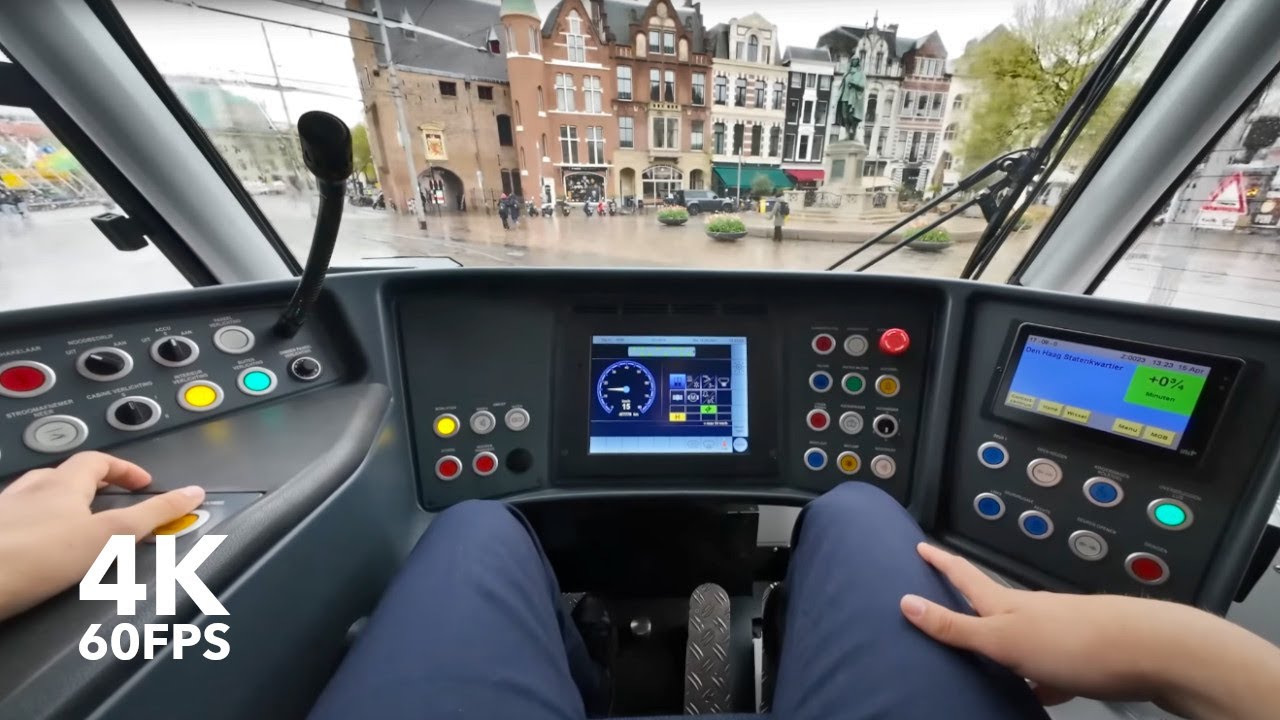 POV: Drive a tram through the city | 4K Cabview | 🚊 HTM Line 17 | 🇳🇱 The Hague | Siemens Avenio