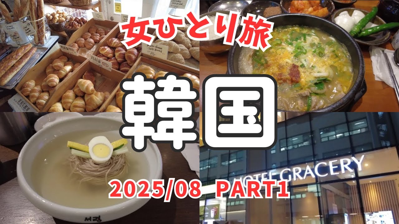 【韓国】女ひとり旅 ソウル３泊４日《PART1》夏休み 食べたいものを食べに行く旅😋AirJapan✈️  ホテルグレイスリーソウル🏨   江南   安国   市庁  南大門