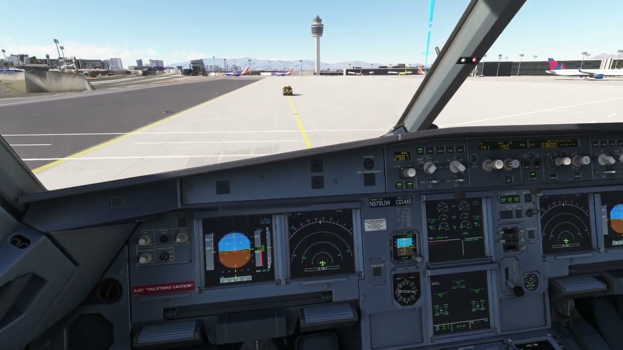 Fenix A321 Firm 20kt Headwind Landing at KLAS