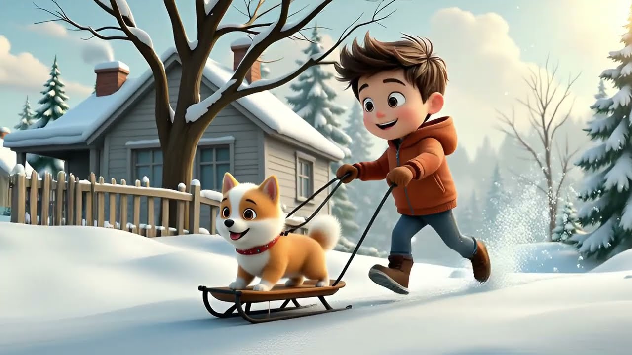 ❄️🐕⛄🛷Hai în Zăpadă cu Dănuţ și Grivei! | Cântec Vesel de Iarnă ⛄🛷❄️🐕
