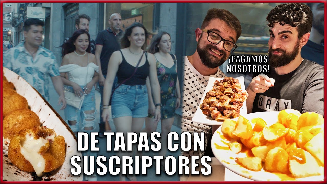 Me fui de TAPAS por MADRID con COCITUBER y suscriptores. 🍻