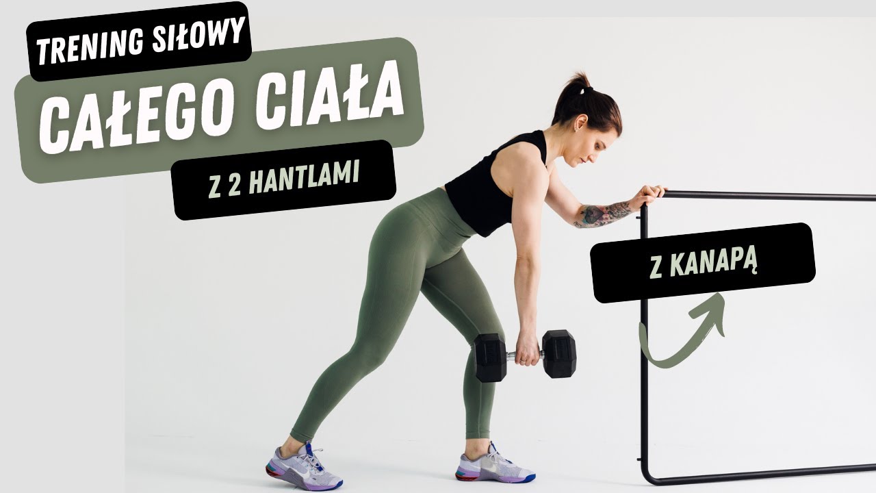 Domowy TRENING SIŁOWY całego ciała z hantlami