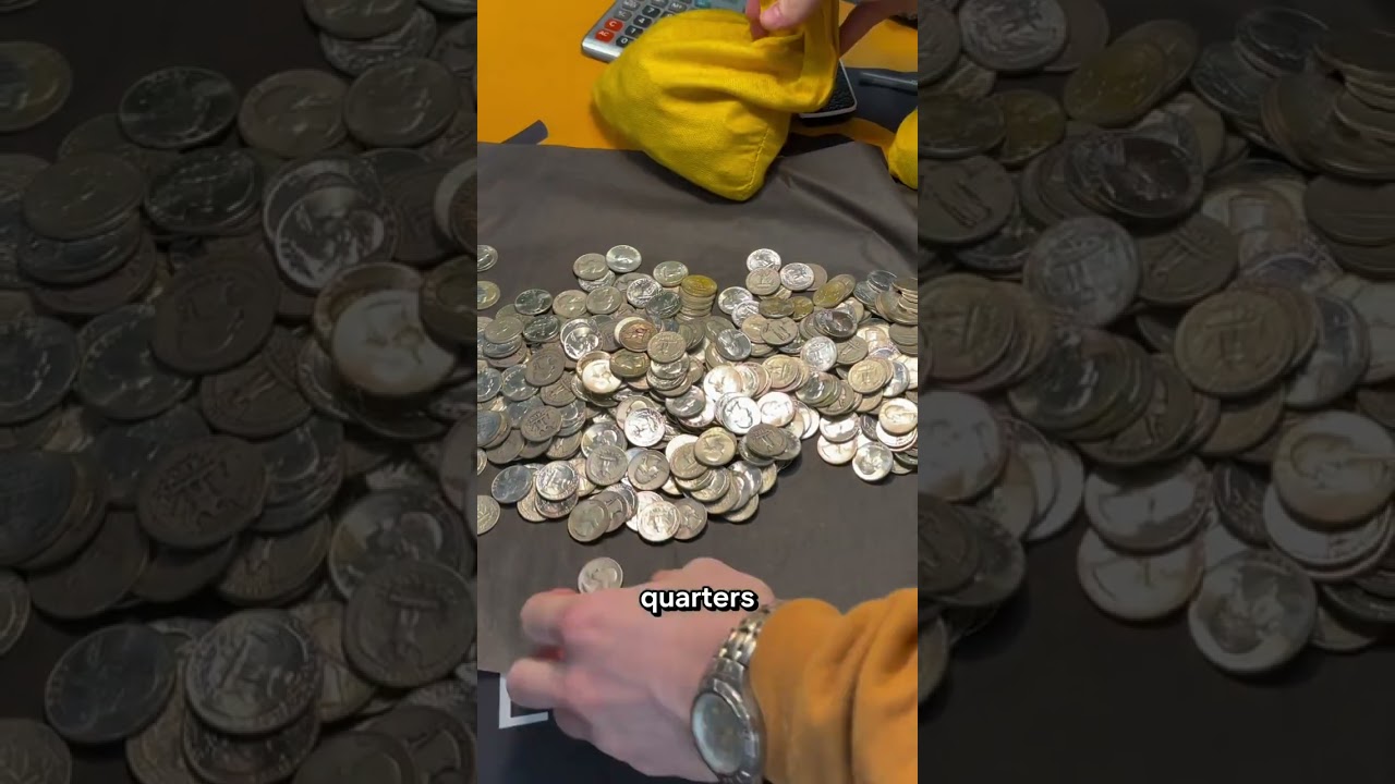 Bank bag opened after 40 years!! #numismatics #coincollecting #silvercoins #bankbag #tonedcoins