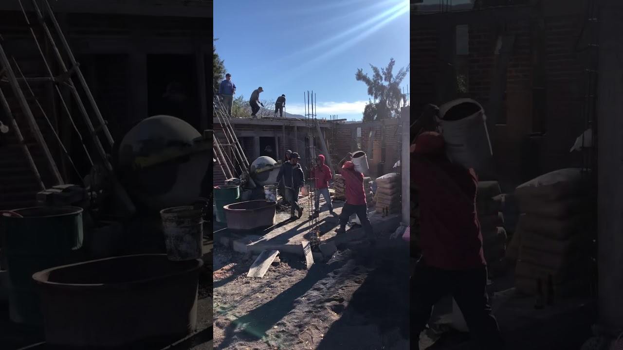 Construcci&oacute;n de colado de concreto en Mexico