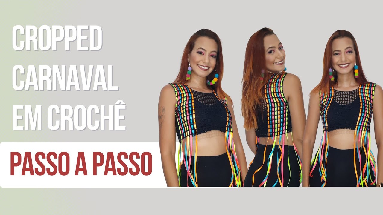 Cropped Carnaval em Crochê