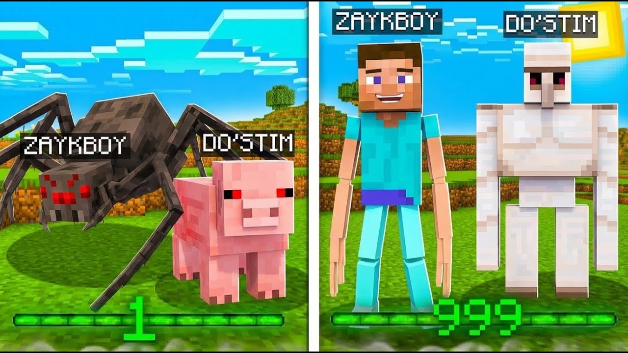 Minecraft Ammo Daraja Oshgani Sari Horor Moblarga Aylanib Boramiz