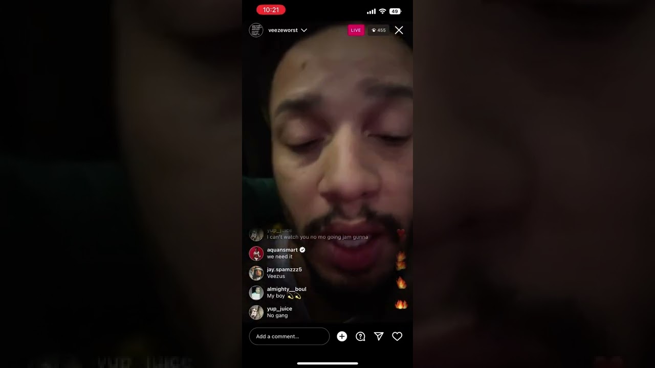 veeze goes live for the 1st time in 3 months