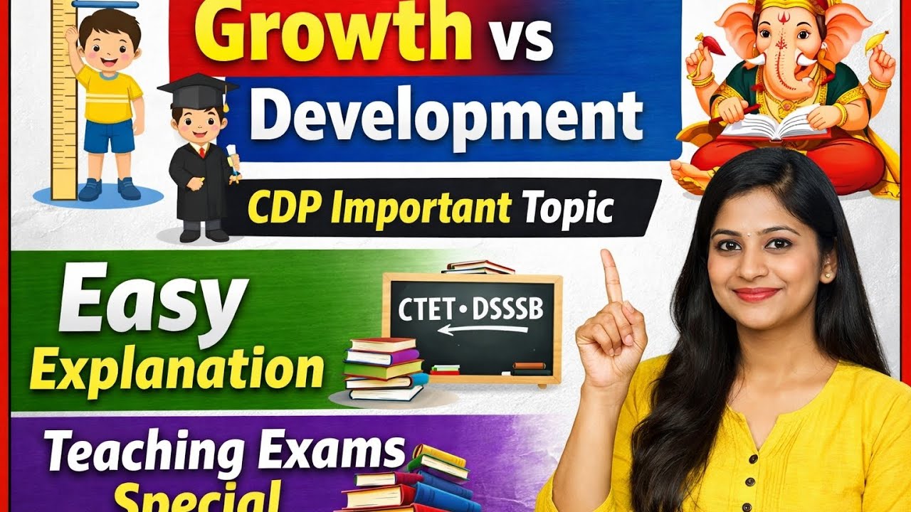 Growth and Development in CDP | Easy Explanation with Examples | Teaching Exams #education #cdp 