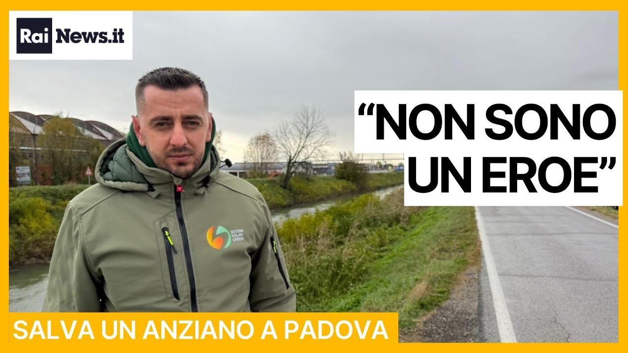 Salva un anziano finito con l'auto in un canale. Il soccorritore: "Non mi sento un eroe ma umano"