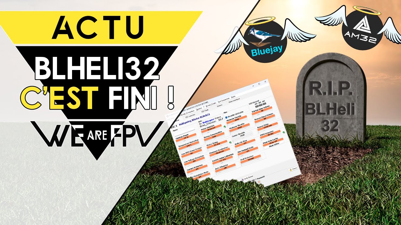 Avenir des firmwares ESCs : FIN de BLHeli32 (AM32, ESCape32...) 🪦