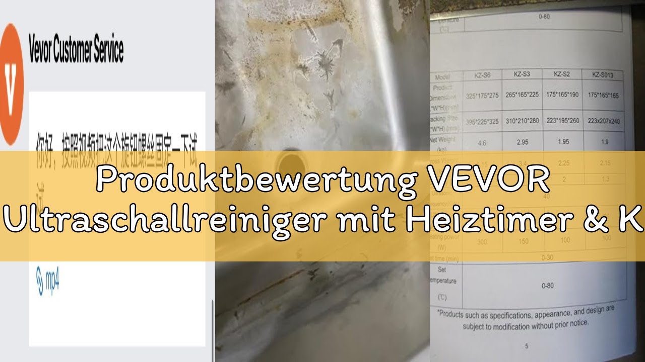 Produktbewertung VEVOR Ultraschallreiniger mit Heiztimer & Korb 6 L professionelle digitale Schallka