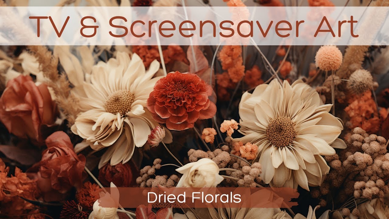 TV & Screensaver Art: Boho Dried Florals | 7 hours without music | 14 Changing Images