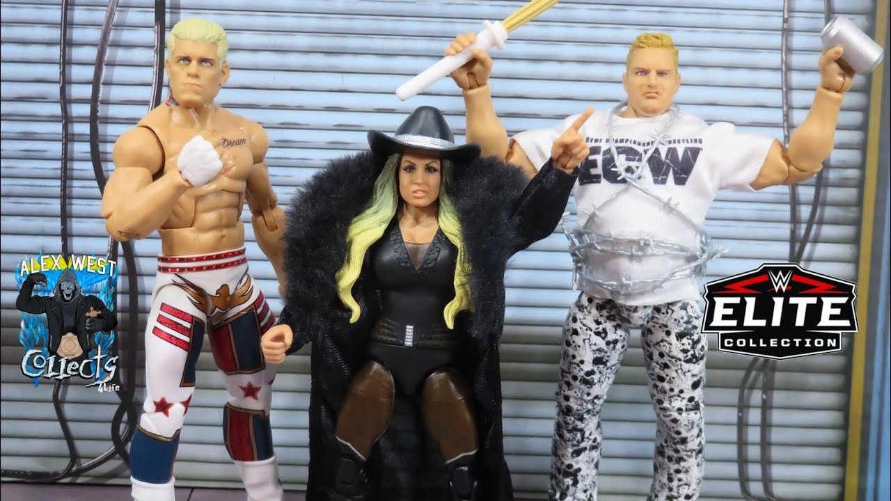 WWE Mattel Elite 111 Cody Rhodes, Sandman & Trish Stratus Figure Review!