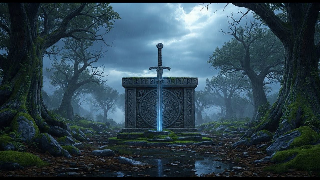 Celtic Moonlit Blade in Rainy Forest | Dark Medieval Ambience