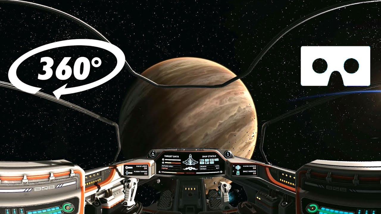 Relaxing Deep Space Flight Ambience in your own Spaceship in 360&deg; VR - Virtual Reality Experience