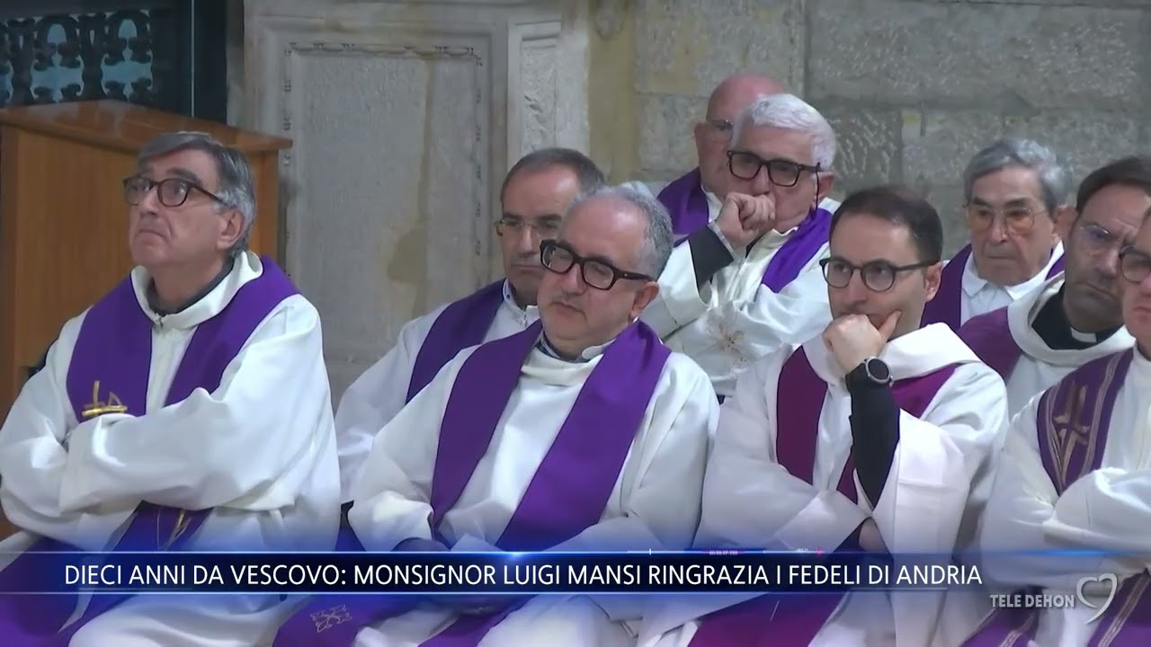 Dieci anni da Vescovo: Monsignor Luigi Mansi ringrazia i fedeli di Andria