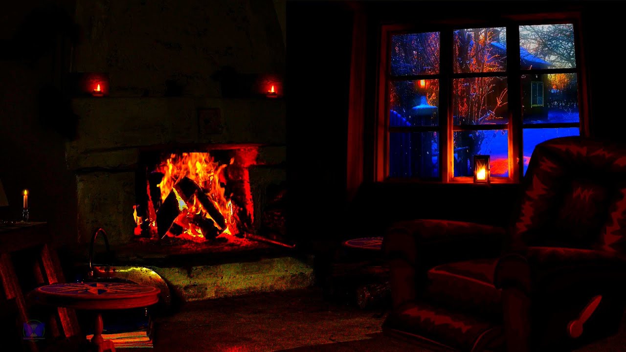 Cozy Room Ambience | Cozy Cabin Fireplace Ambience