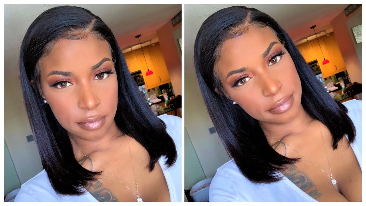 The Best Human Hair Bob Lace Frontal Wig | 14 inch Frontal Wig install For Beginners | Ayiyi Hair