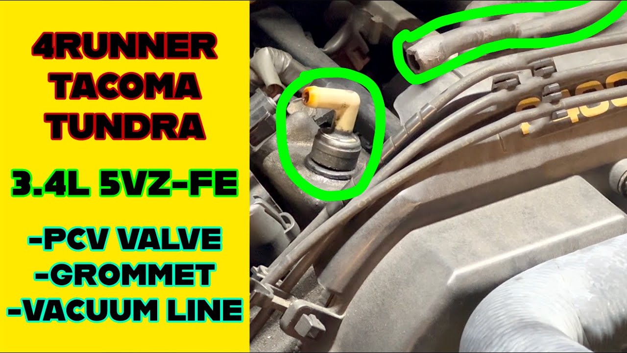 How to Replace PCV Valve Grommet and Hose 4Runner Tacoma Tundra V6 3.4l 5VZ-FE | Fix Idle MPG HP
