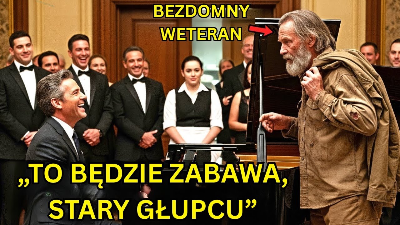 Śmiali się z bezdomnego weterana — nie wiedzieli, że to legenda fortepianu