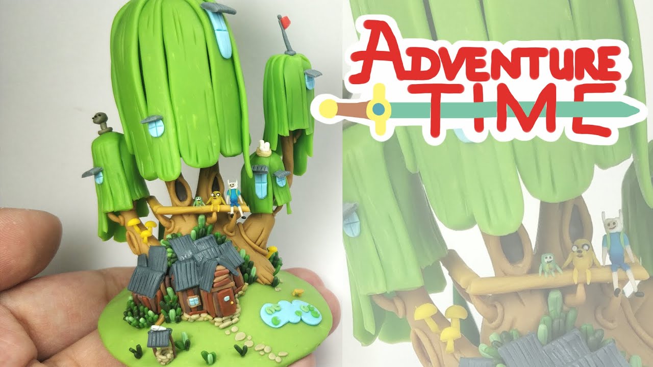 Adventure Time Diorama - Polymer Clay Tutorial🌳🧝‍♂️🗡️