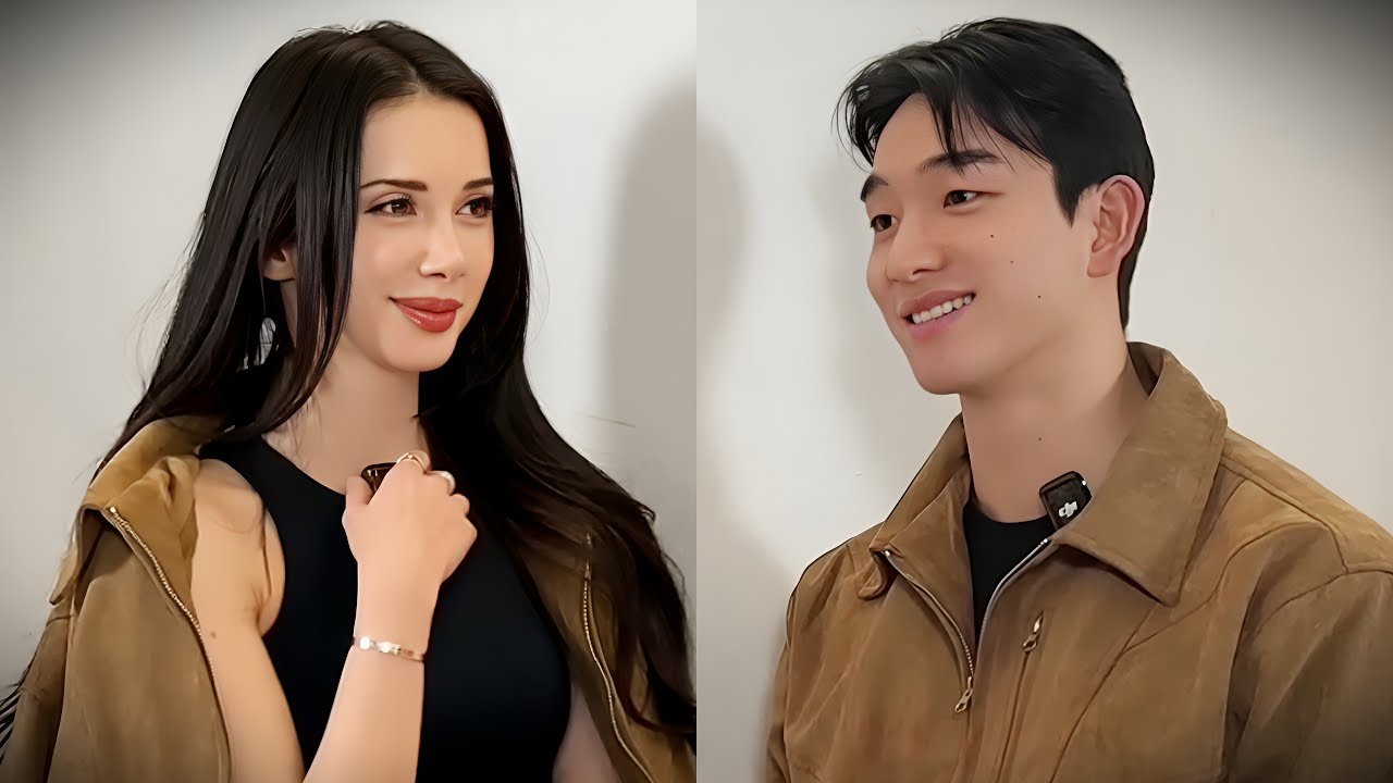 When European Girl Flirts in Korean…