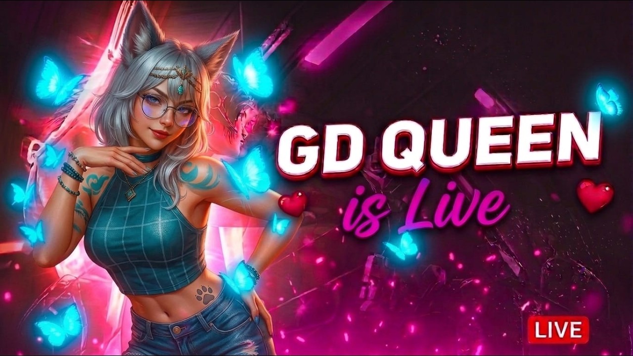 🔥 Free Fire Max Live With GD QUEEN | ROAD TO 100K! #fflive