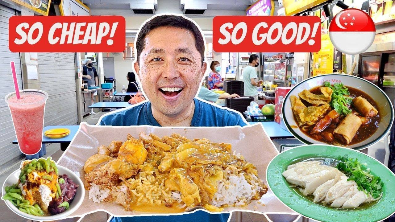 Нашёл свой новый любимый торговый центр Hawker в Сингапуре! 🇸🇬 Golden Mile Food Centre
