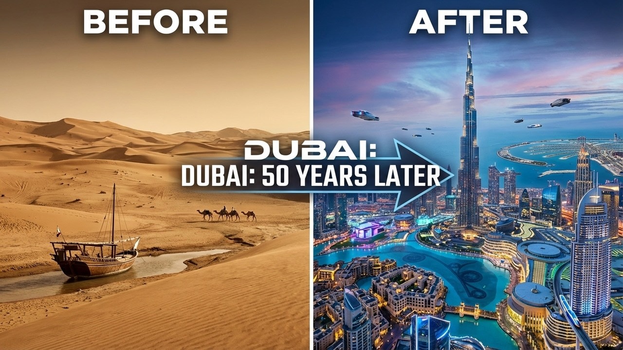 Dubai Evolution: From Desert to Futuristic Megacity (4K Cinematic Journey)