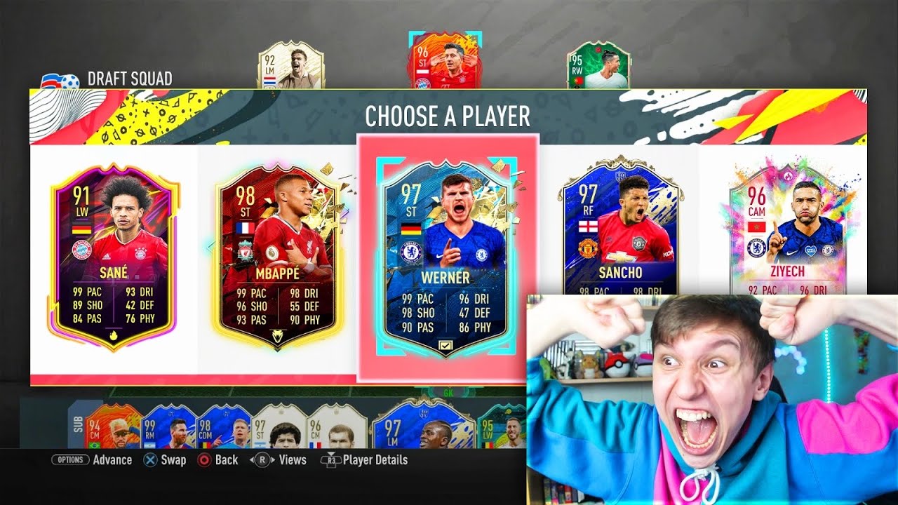 CHELSEA WERNER!! - 198 RATED FULL TRANSFER FUT DRAFT!! (FIFA 20)