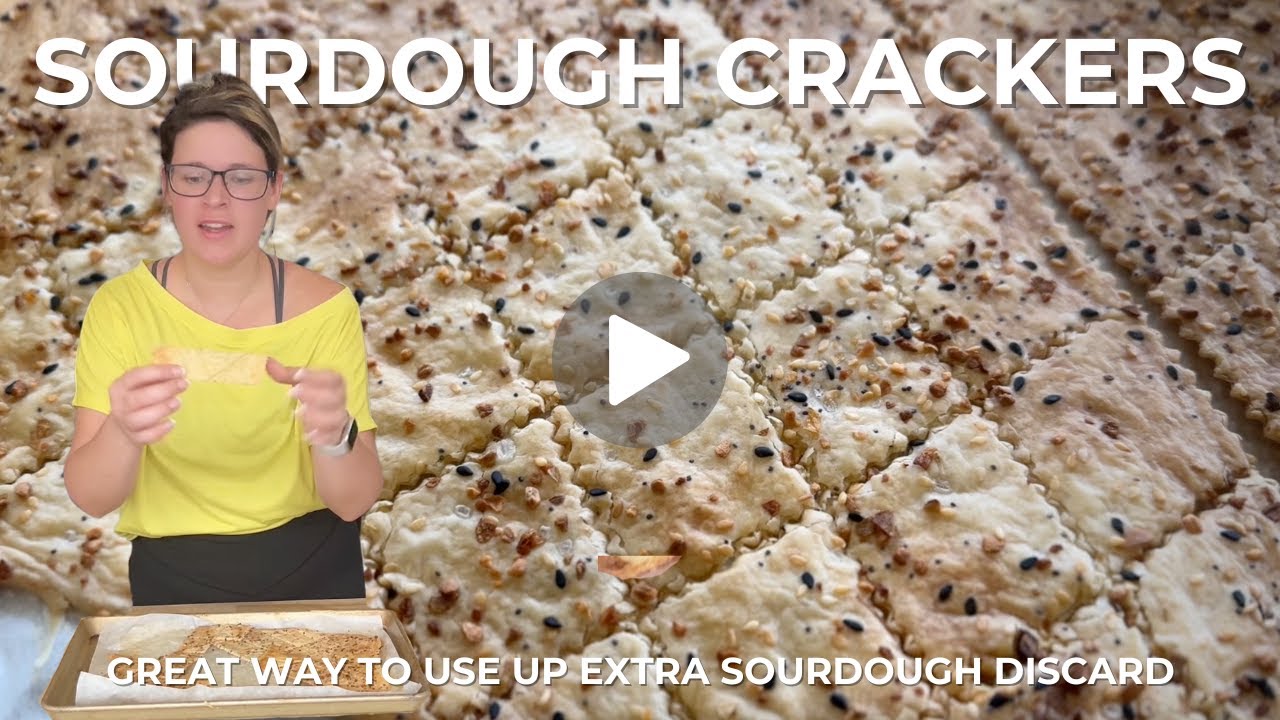 The BEST Way to Use Up Sourdough Discard | Everything Bagel Cracker Recipe