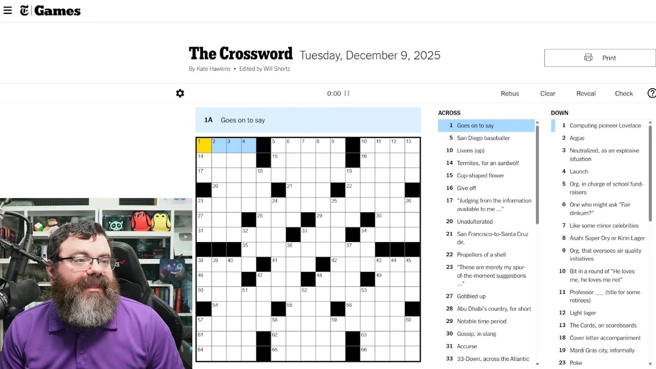 Learning Crossword Week 82 | NYT Crossword Tuesday Dec 9th, 2025