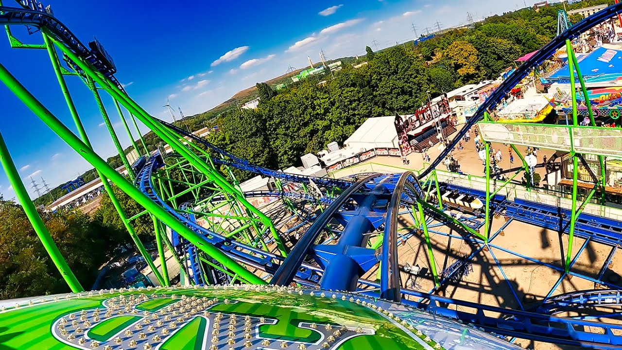 Alpina Bahn (Bruch) - Onride POV - Cranger Kirmes 2022 | Achterbahn