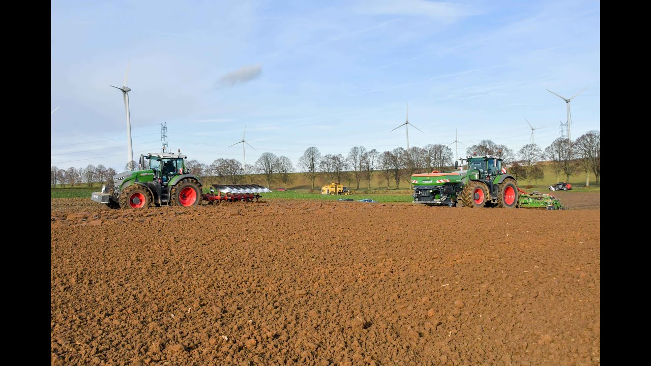 Semis des froments avec 2 Fendt 942vario