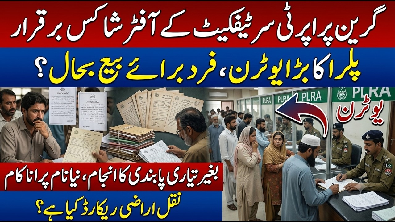 Green Property Certificate Aftershocks! PLRA Takes Major U-Turn on Fard Baraye Bai? | Tahir KhanVlog