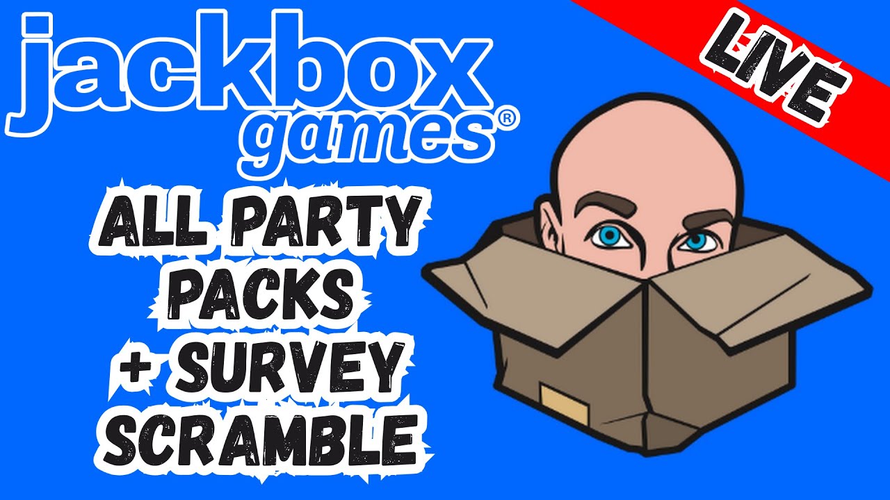 🔴JACKBOX PARTY - PACKS 1-11 + Survey Scramble -  Playing with viewers!