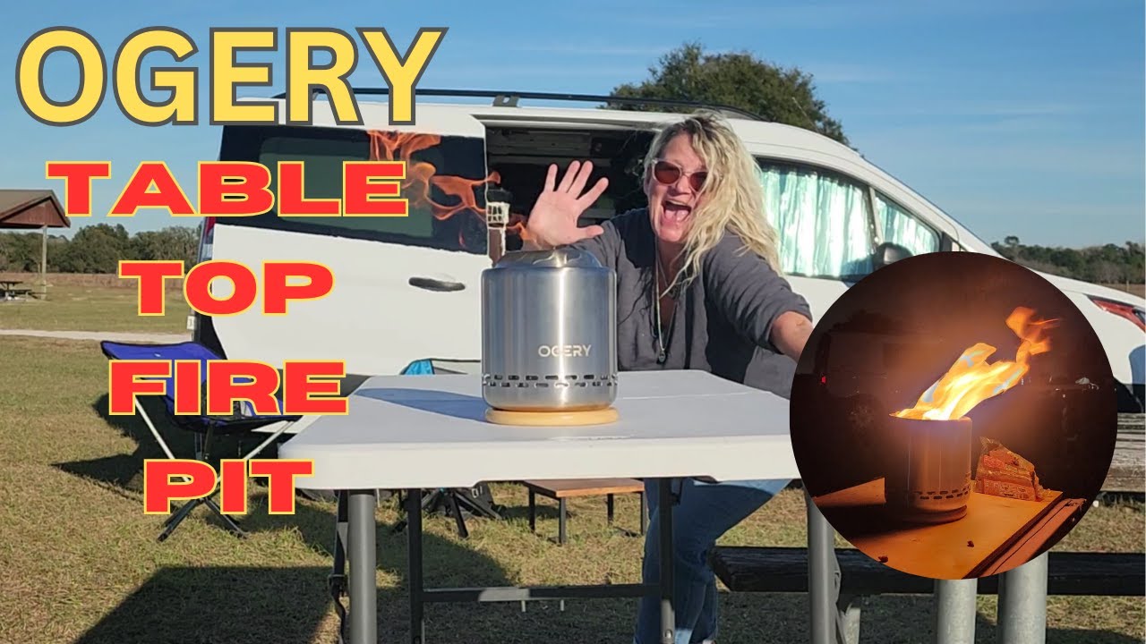 OGERY SMOKELESS Tabletop Fire Pit - Perfect for VANLIFE #ogeryfirepit #ogery @ogery_offiicial