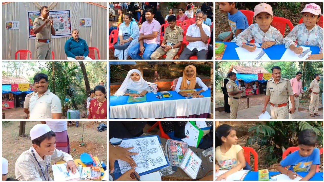Bhatkal Police and S Arts Collaborate for Road Safety Painting